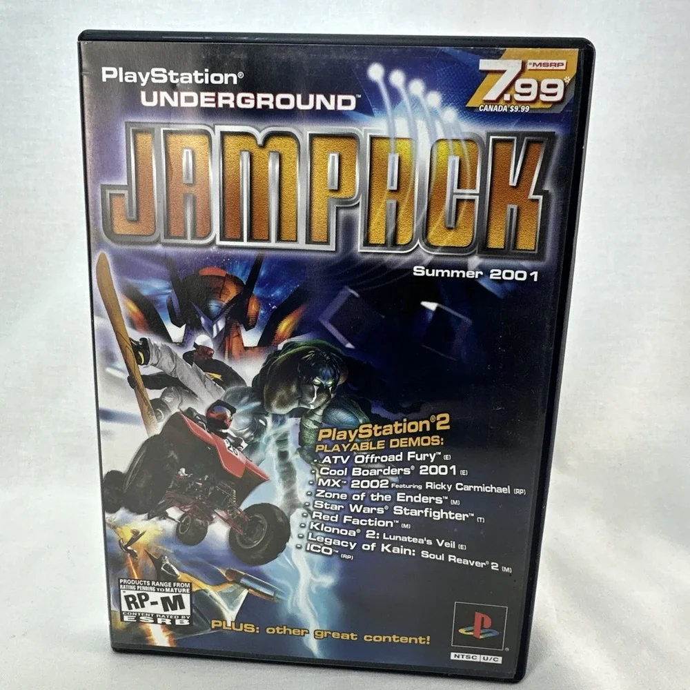 PlayStation Underground Jampack Summer 2001 PS2 Demo Disc Complete CIB